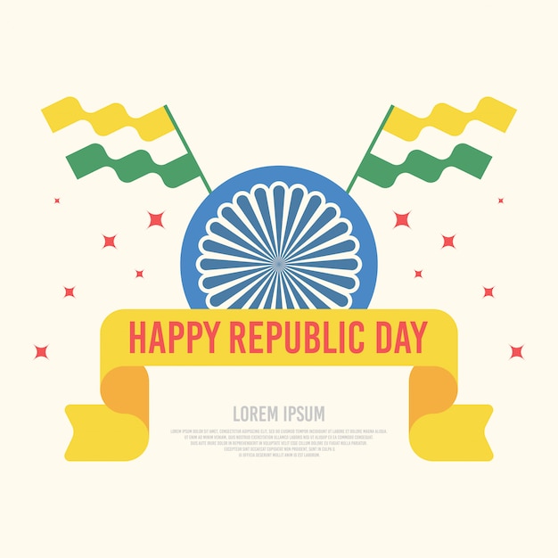 Happy india republic day illustration