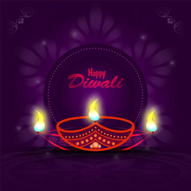 Happy indian diwali festival celebration background design