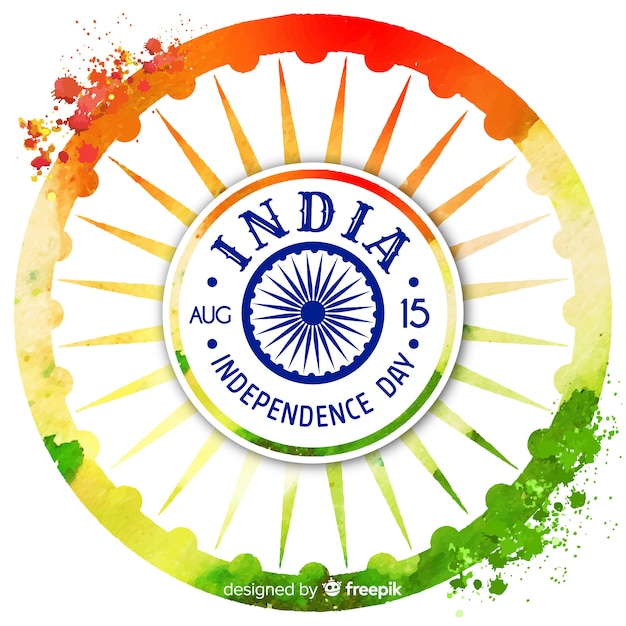 Вектор Счастливый день независимости индии фон