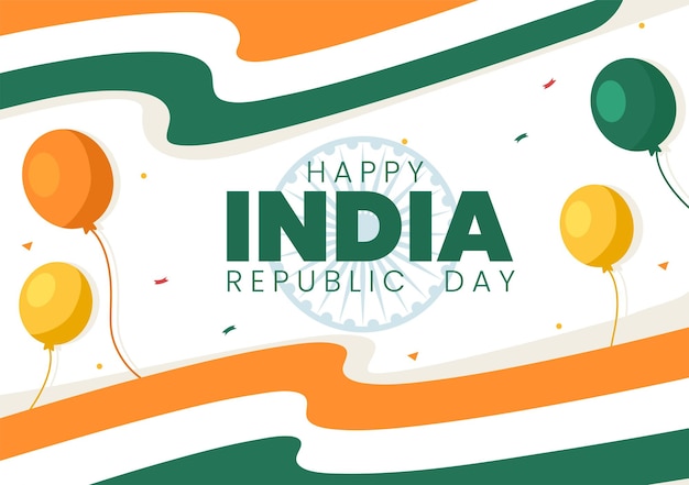 Happy Indian Independence Day which is Celebrated Every August with Flags in Illustration