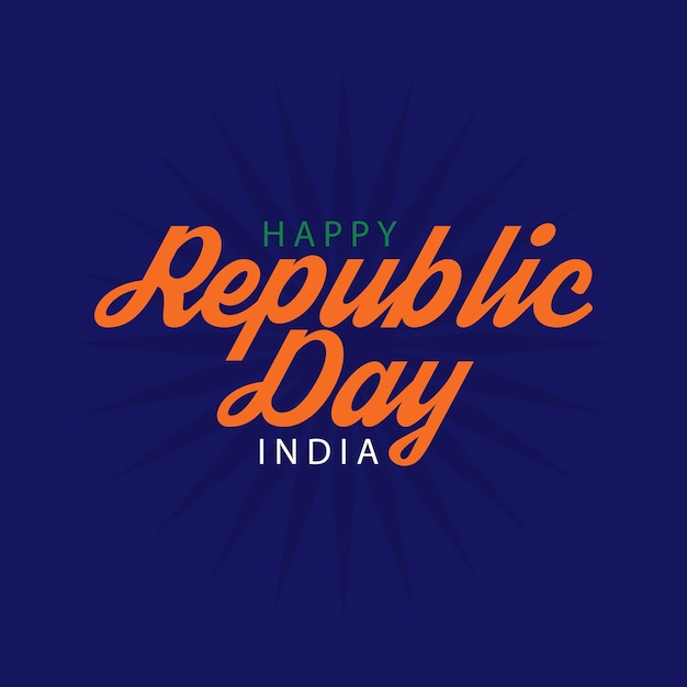 1月26日 インド共和国の祝日 バナー テンプレート ポスター