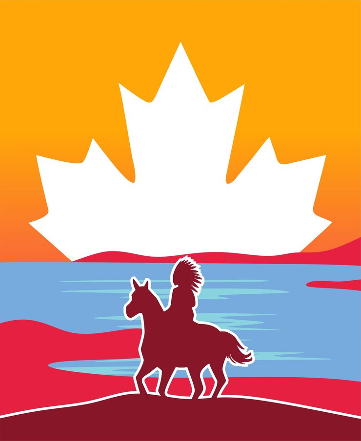 वेक्टर happy indigenous peoples day of canada to preserve the culture of indigenous peoples