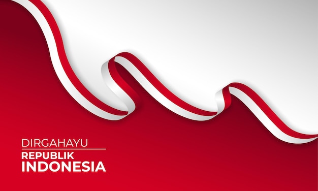 Felice giorno dell'indipendenza dell'indonesia sfondo banner design