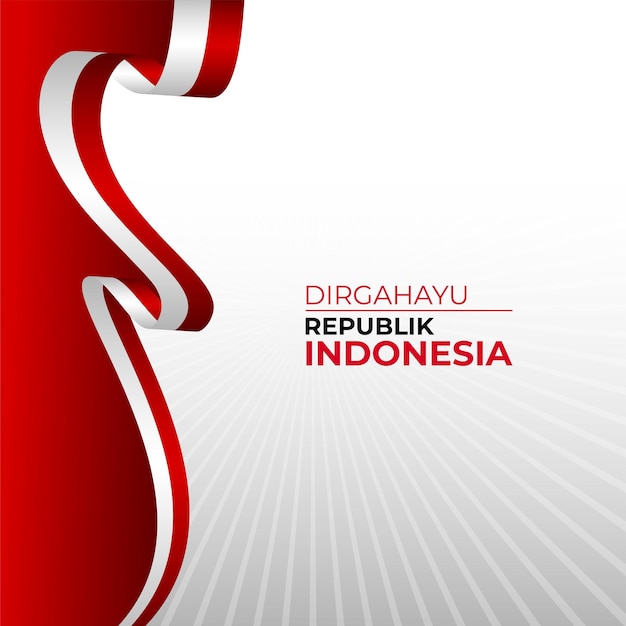 행복 한 인도네시아 독립 기념일 배경 배너 디자인