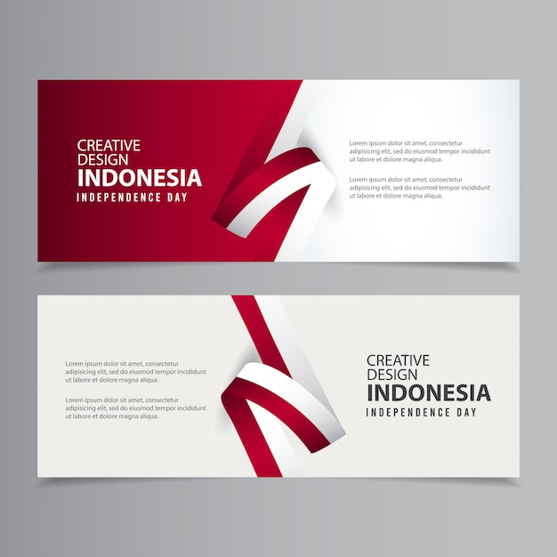 Happy Indonesia Independence Day Celebration Creative   Template  