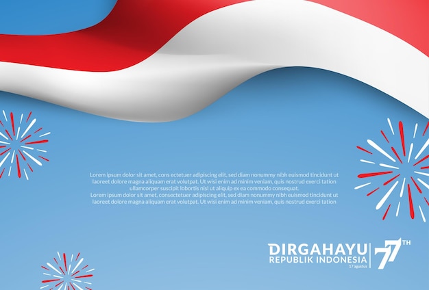 Happy indonesia independence day greeting card