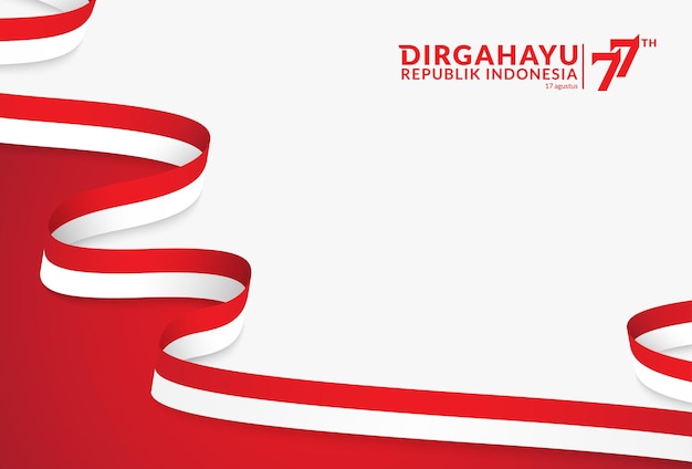 Happy indonesia independence day greeting card