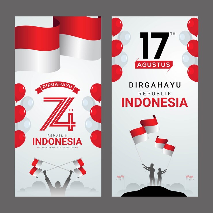 Vector happy indonesia independence day greeting card