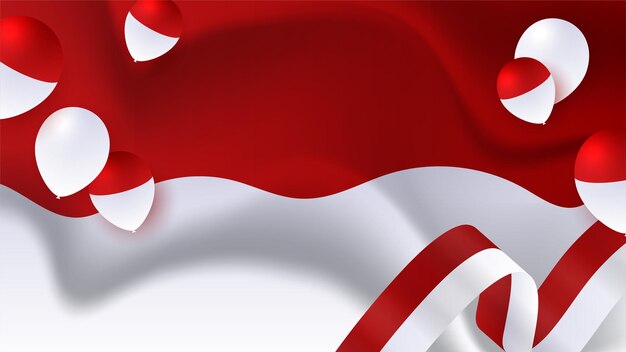 Vector happy indonesia independence day with red white flag and pancasila design background 17 agustus indonesia background banner vector illustration dirgahayu kemerdekaan republik indonesia background