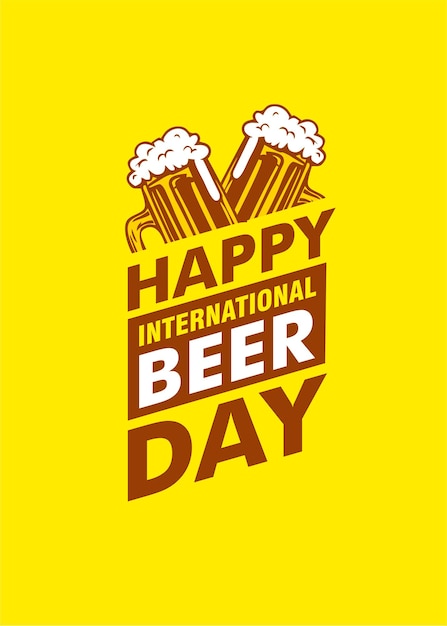 Vector happy international beer day