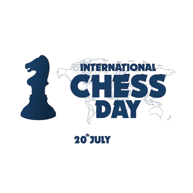 Vector happy international chess day vector