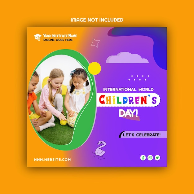 Vector happy international children's day