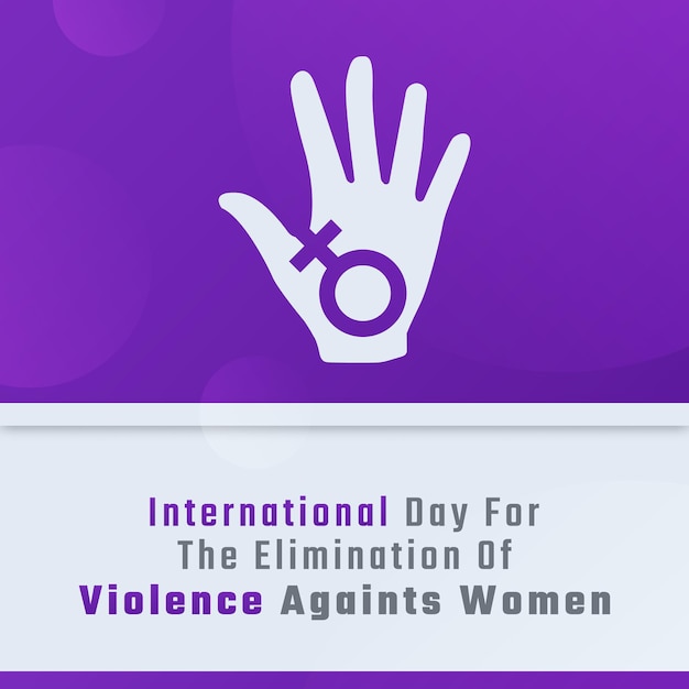 Felice giornata internazionale per l'eliminazione della violenza contro le donne design illustration background