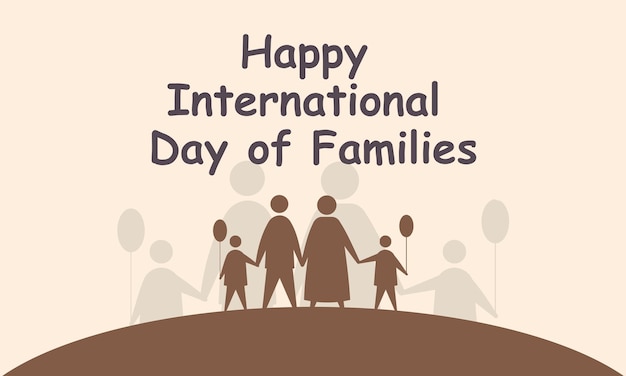 Vector happy international day of families