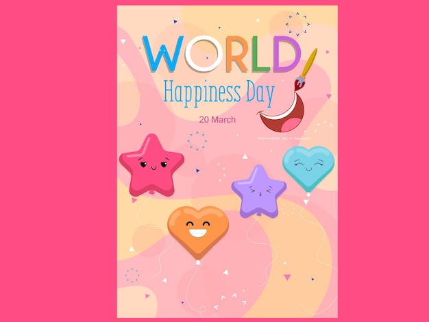 Vector happy international day poster template vector design