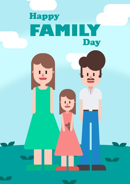 Vector happy international family day