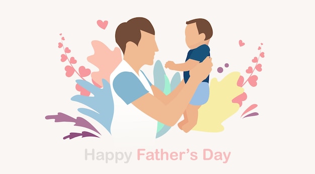 happy international father's day concept can be use for card poster website brochure background