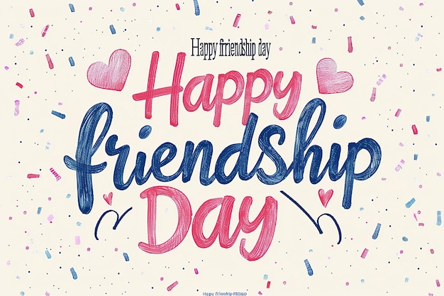 Happy international friendship day greeting card back view of friends group abstract vector illust