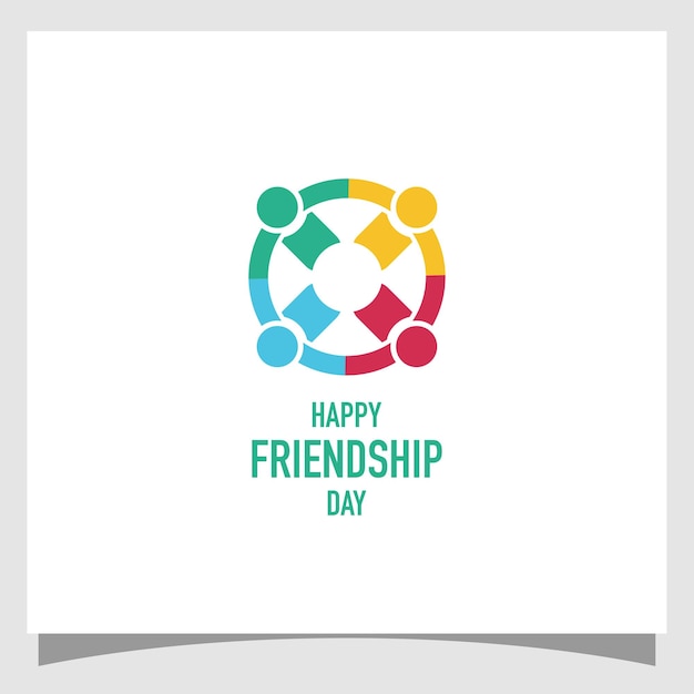 Happy international Friendship Day logo illustration vector