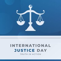 Happy international justice day vector design illustratie voor achtergrond poster banner advertising