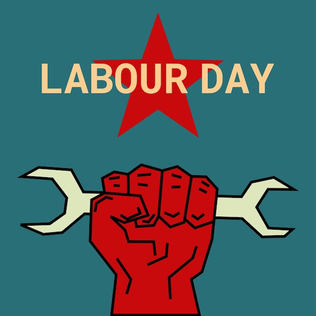 Happy international labour day and United States american labor day. May day vector illustration.