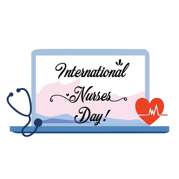 Happy international nurses day vector template design illustration