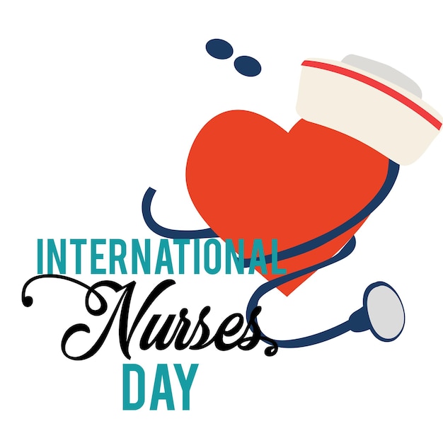 Vector happy international nurses day vector template design illustration