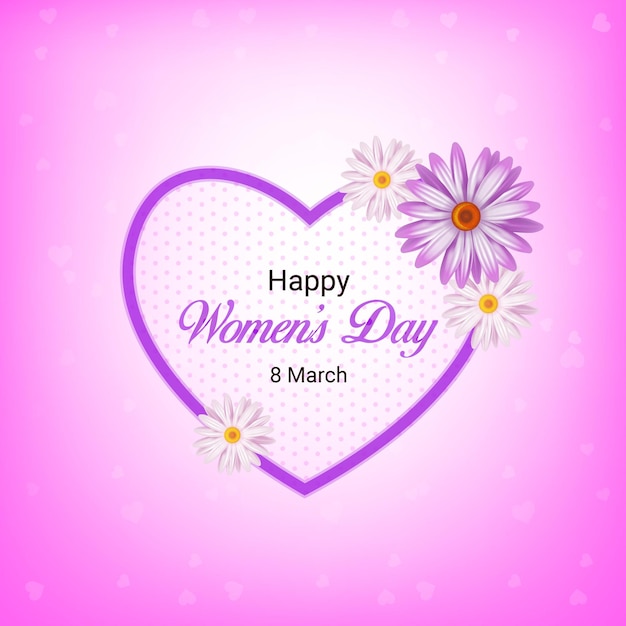 행복한 국제 여성의 날, 벡터 전단지 및 소셜 미디어 게시물
