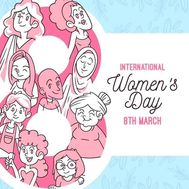 Vector happy international women's day