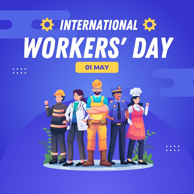 Happy International Workers Day Celebration