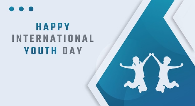 Vector happy international youth day vector design illustratie voor achtergrond poster banner advertising