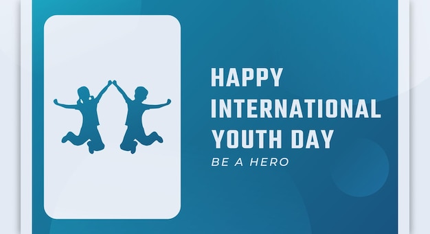 Happy International Youth Day Vector Design Illustration for Background Poster Banner Advertising