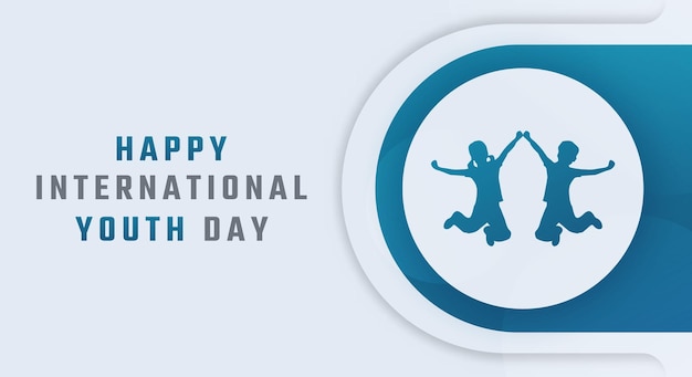 Happy International Youth Day Vector Design Illustration for Background Poster Banner Advertising