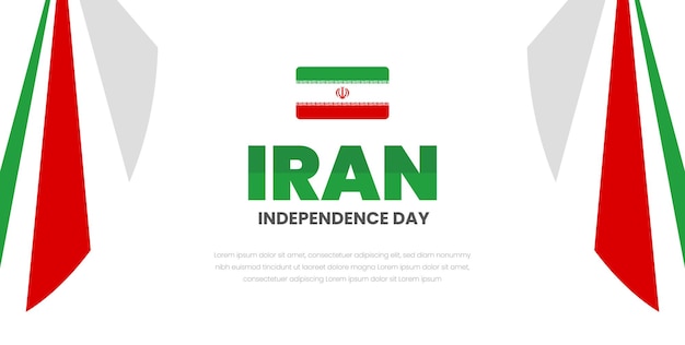 Happy Iran Independence Day Achtergrond of Islamitische Republiek Dag 11 februari Viering Vector Design