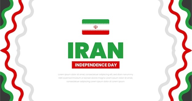 Happy iran independence day achtergrond of islamitische republiek dag 11 februari viering vector design