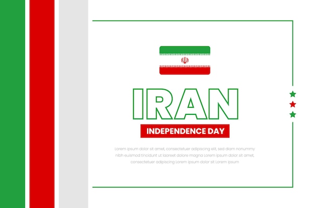 Happy Iran Independence Day Achtergrond of Islamitische Republiek Dag 11 februari Viering Vector Design