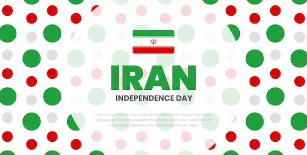 Happy Iran Independence Day Background or Islamic Republic Day 11 February Celebration Vector Design