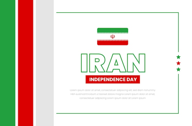 해피 이란 독립 기념일 배경 또는 이슬람 공화국의 날 2월 11일 축하 벡터 디자인