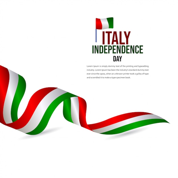 Happy Italy Independence Day Celebration Vector Template