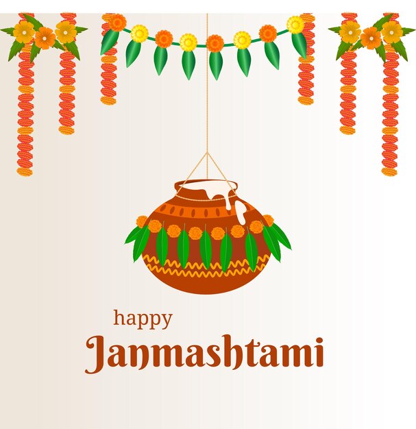 Vector happy janmashtami festival celebration background design vector social media post design template