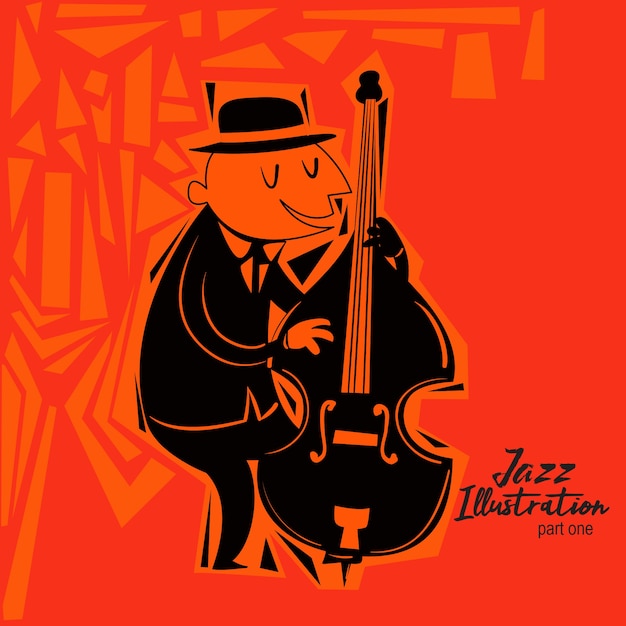 Happy Jazz Guy Illustration