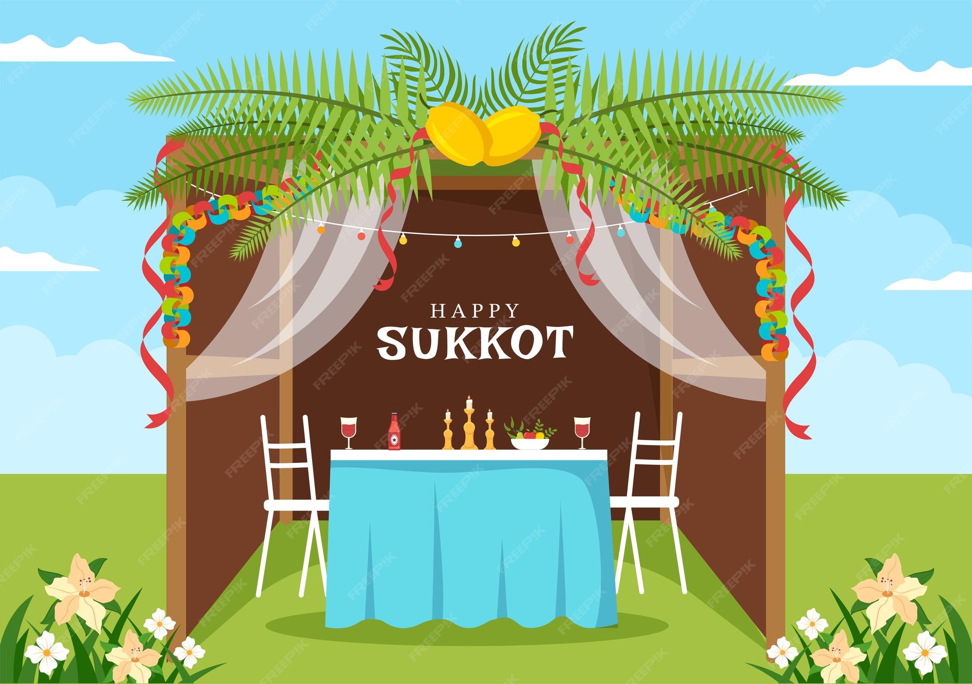 Premium Vector Happy jewish holiday sukkot hand drawn cartoon Premium Vector Happy jewish holiday sukkot hand drawn cartoon