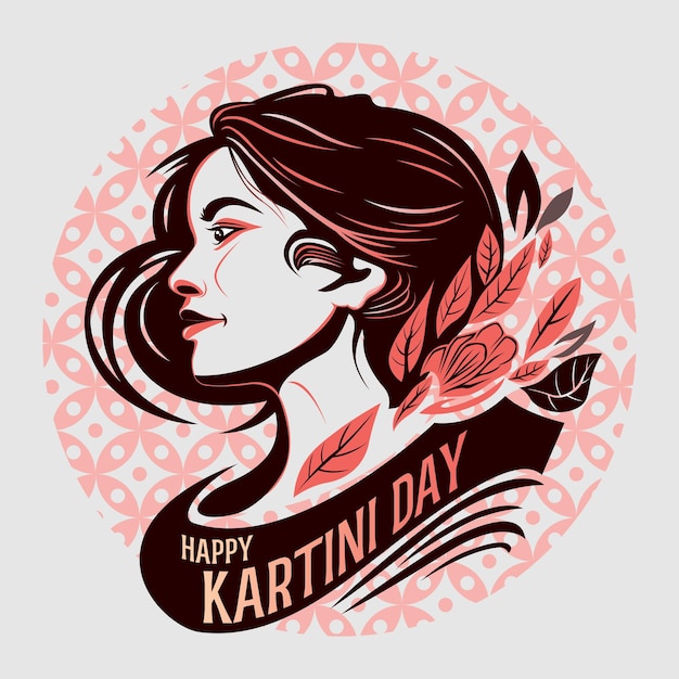 Vector happy kartini day celebration