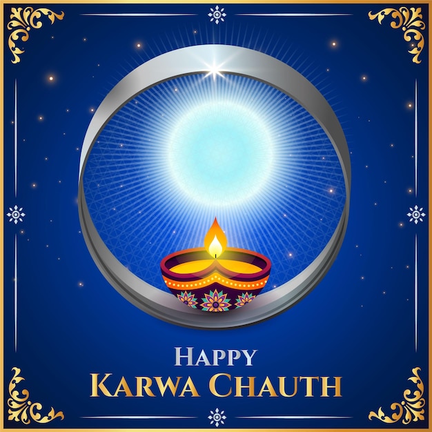 Vector happy karwa chauth background