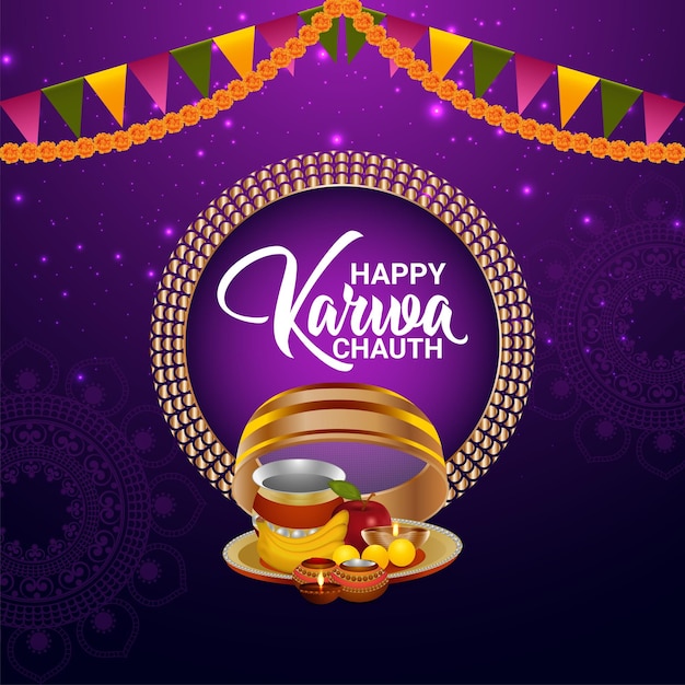 Fondo felice di celebrazione di karwa chauth