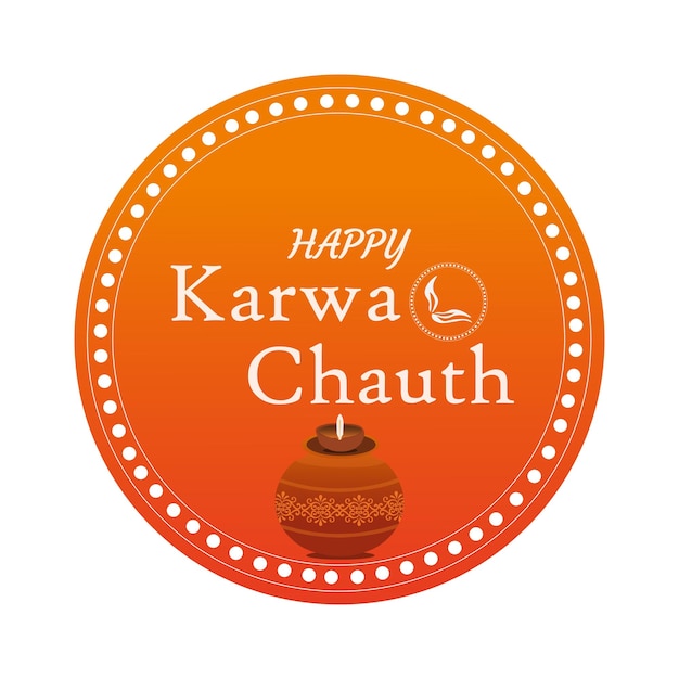 Happy karwa chauth design