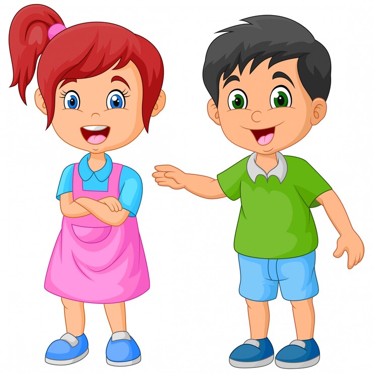 वेक्टर happy kid cartoon isolated on white background