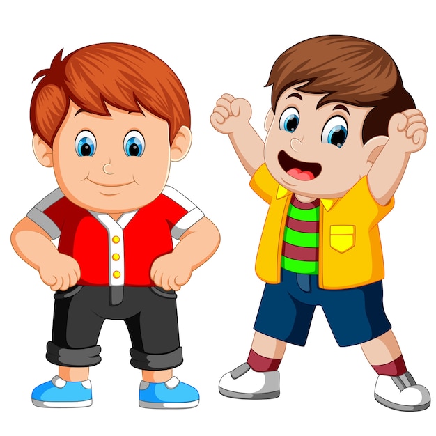 happy kid cartoon