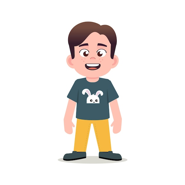 happy kid flat illustration vector