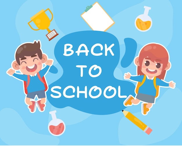 Happy kids back to school